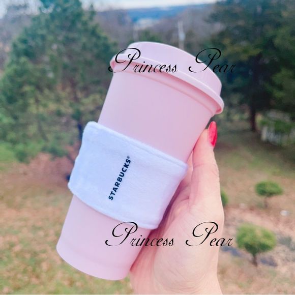 Starbucks Pink Rabbit Reusable Cup with Soft Cup Sleeve - Picture 3 of 8